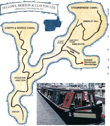 Canal map and photo of the blackcountryman canal boat