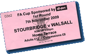Stourbridge FA Cup ticket