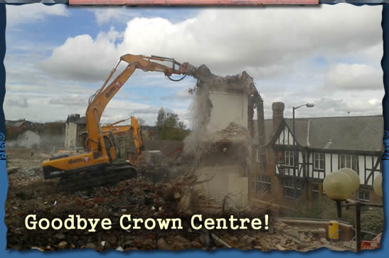 Demolition of the Crown shopping centre in Stourbridge