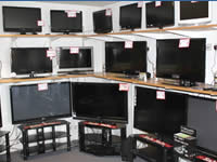 Some of the TV's on offer at John Morris Electrical