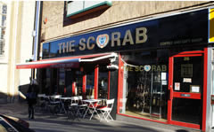 Exterior of the Scarab coffee shop in Lower High Street,Stourbridge