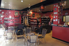 Looking to the back of the Scarab Coffee shop
