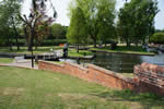 Gardens close to the River Severn
